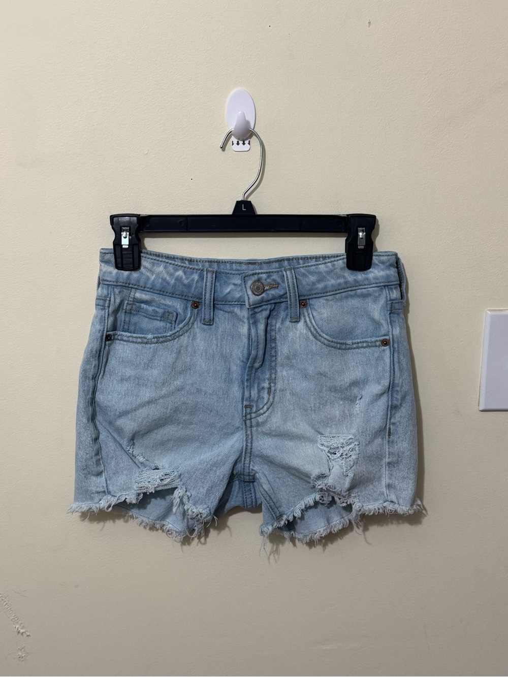 Old Navy Light Wash Distressed Denim Shorts